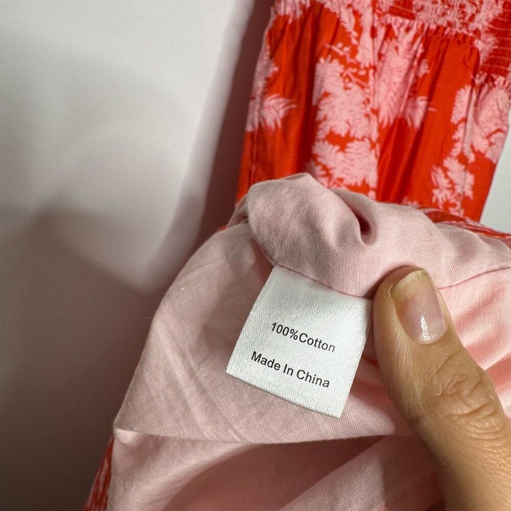 Tuckernuck Scarlet Toile Mallie Dress midi smocked cotton a line womens medium M - Picture 7 of 8
